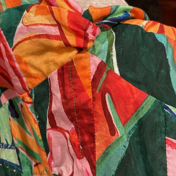 Farm Rio Puff Sleeve Midi Dress - Picture 5 of 9